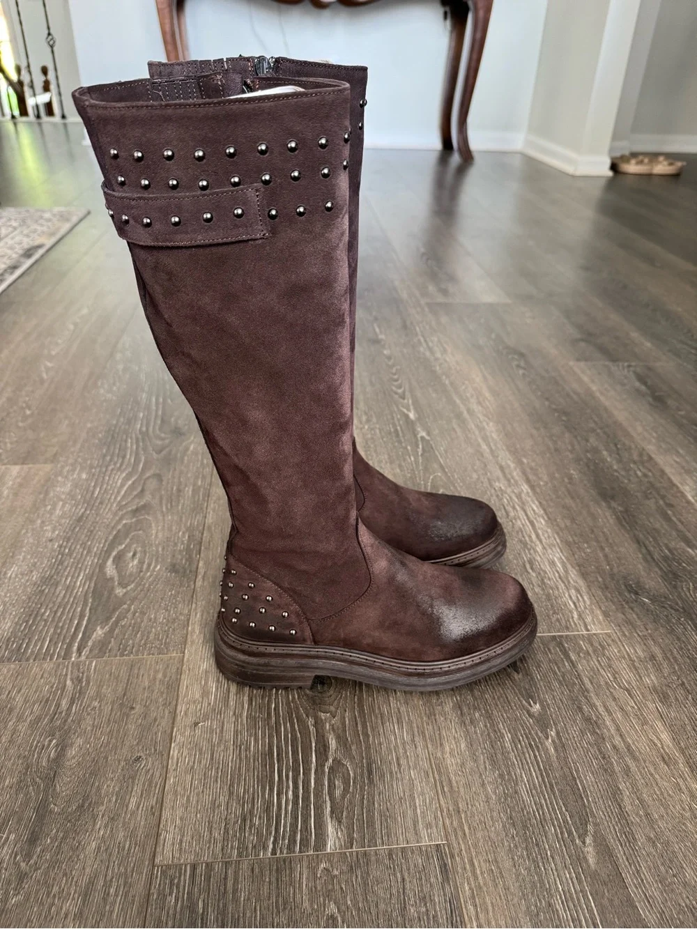 Emanuele Crasto Suede Knee High Studded Boots